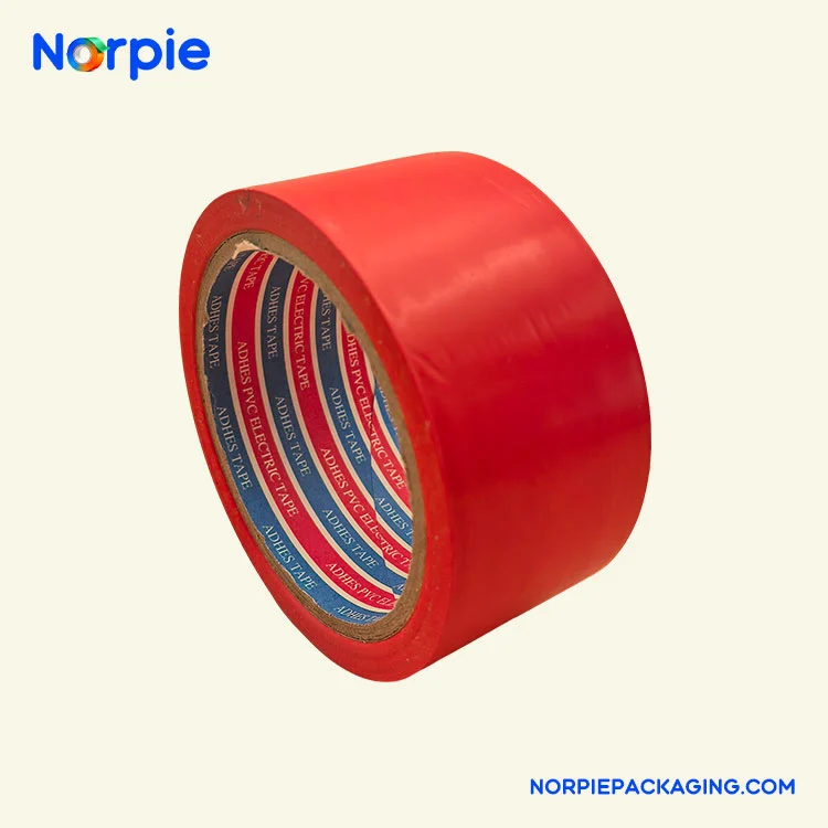 Cinta de advertencia de color rojo puro